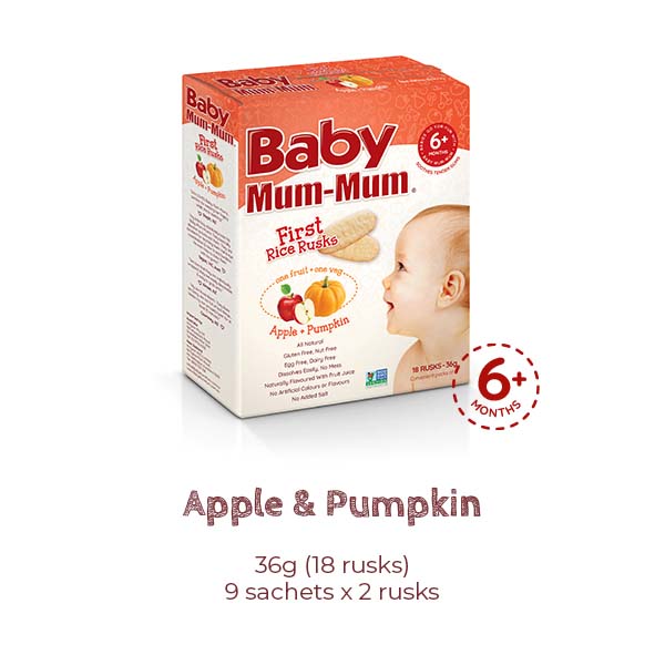 Baby Mum mum first Rice Rusks Apple + Pumpkin Product